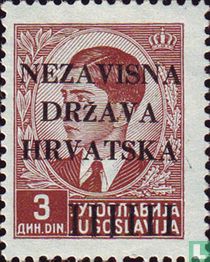 Timbres de Yougoslavie, avec surcharge