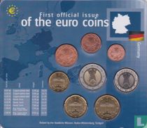 Deutschland KMS 2002 (F) "First official issue of the euro coins"
