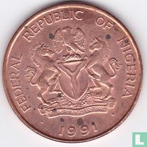 Nigeria 25 kobo 1991