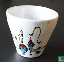 Bloempot met rookpijp motief