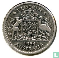 Australia 1 florin 1954