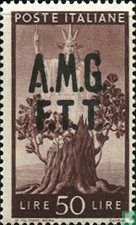 Italian stamps with overprint AMG FTT