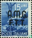 Italian stamps with overprint AMG FTT