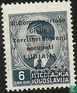 Yugoslav stamps overprinted