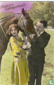 Hartelijk Gefeliciteerd - Romantisch paar met paard