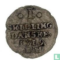 Holstein-Gottorp-Rendsburg 1 skilling 1719 (Groot monogram)