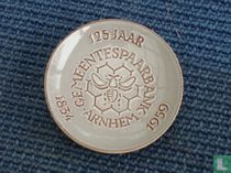 Jubileumbordje 125 jaar Gemeentespaarbank Arnhem 1834 - 1959