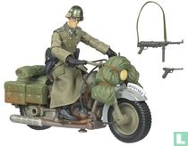 German soldier with motorcycle