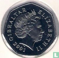 Gibraltar 50 pence 2001 (AB)