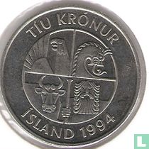 Islande 10 krónur 1994
