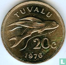 Tuvalu 20 cents 1976