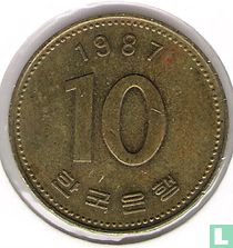 Zuid-Korea 10 won 1987