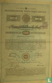OESTERREICHISCHE BODEN-CREDIT-ANSTALT 3% PREMIEN SCHULDBEWIJS
