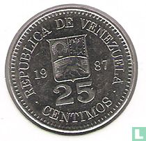Venezuela 25 centimos 1987