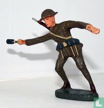 English infantryman with hand grenade