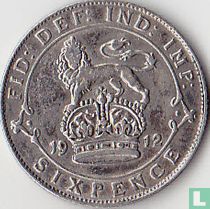 Vereinigtes Königreich 6 Pence 1912  