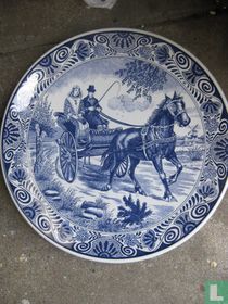 Delfts blauw wandbord