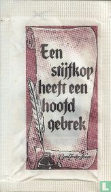 Een stijfkop heeft een hoofd gebrek