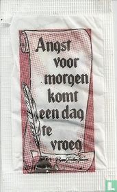 Angst voor morgen komt een dag te vroeg