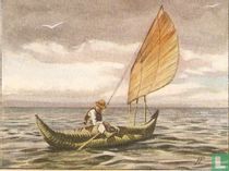 Balsaboot van gras
