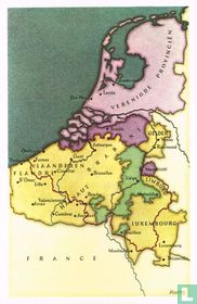 Kaart van de Nederlanden in 1648
