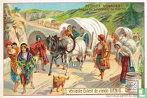 Troupe bohémiens en marche