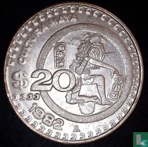 Mexique 20 pesos 1982 "Maya culture"