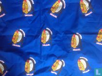 Bumblebee and Tom cat curtain fabric "USC" (blue)