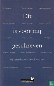 Dit is voor mij geschreven
