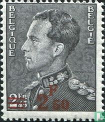 King Leopold III, with overprint
