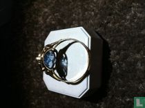 Antiek Gouden Ring met Aquamarijn
