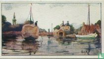 Muiden. In de haven