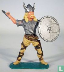 Viking avec épée et bouclier 
