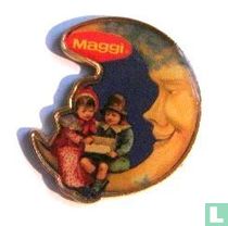 Maggi Mädchen im Mond