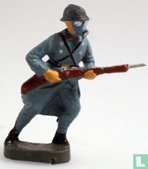 Soldaat met gasmasker