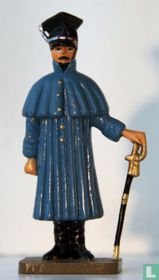 Officer in rain jacket