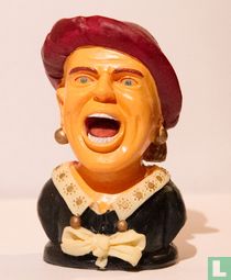 Gaper with Red/Black Hat, Golden Bells on ears and collar.
