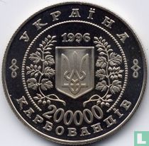Ukraine 200000 Karbovanet 1996 (PROOFLIKE) "10th anniversary of the Chernobyl Disaster"