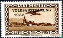 Airmail with overprint "VOLKSABSTIMMUNG 1935"