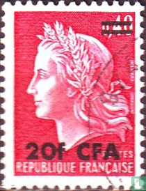 Marianne (type Cheffer), avec surcharge