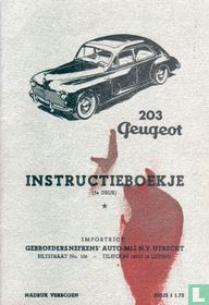 Peugeot 203 instructieboekje