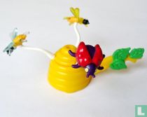 Beehive with bees