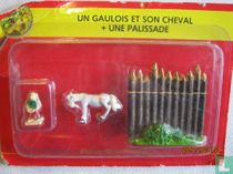 Un gaulois et son cheval + une palissade