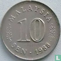 Maleisië 10 sen 1988