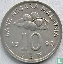 Maleisië 10 sen 1993