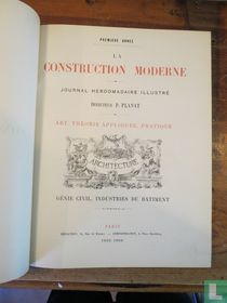 La Construction Moderne. Première année.