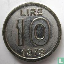 Italië 10 lire 1973 - Giocattoli Vama