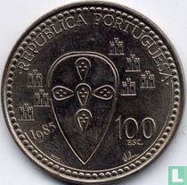 Portugal 100 escudos 1985 (copper-nickel) "800th anniversary Death of King Afonso Henriques"