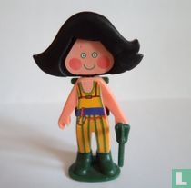Meisje met stok