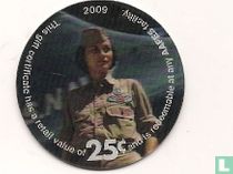 AAFES 25c 2009 Military Picture Pog Gift Certificate 13L251 holografisch
